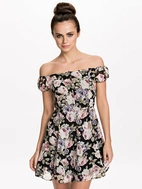 Off Shoulder Button Dress