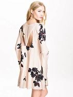 Printed Slubbed Out Rayon Wanderer Mini Dress